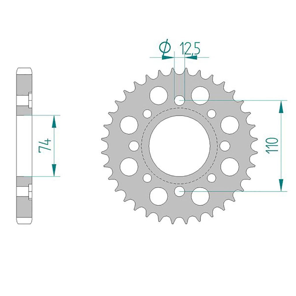 AFAM Kettenrad STAHL #530 35 Z