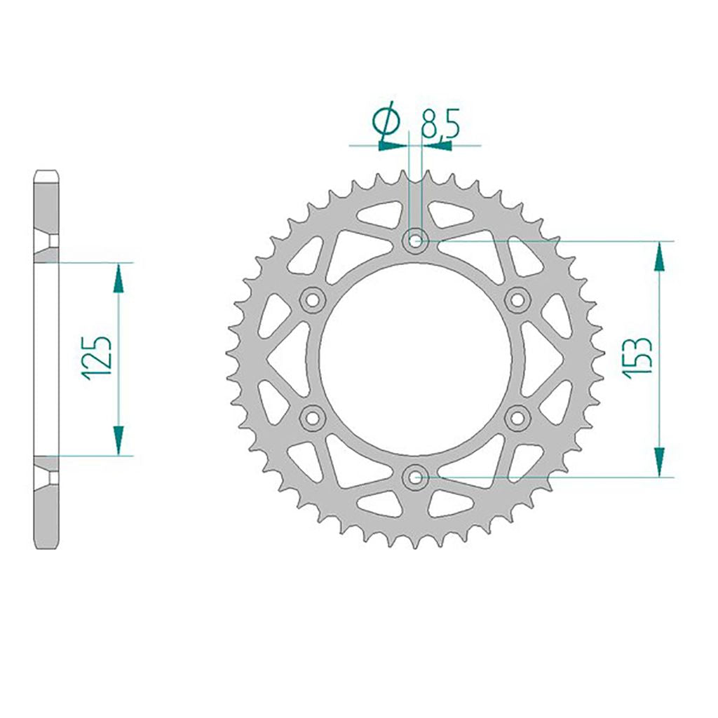AFAM Kettenrad ALU #520 52 Zähne