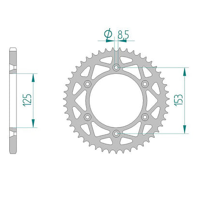 AFAM Kettenrad ALU #520 52 Zähne