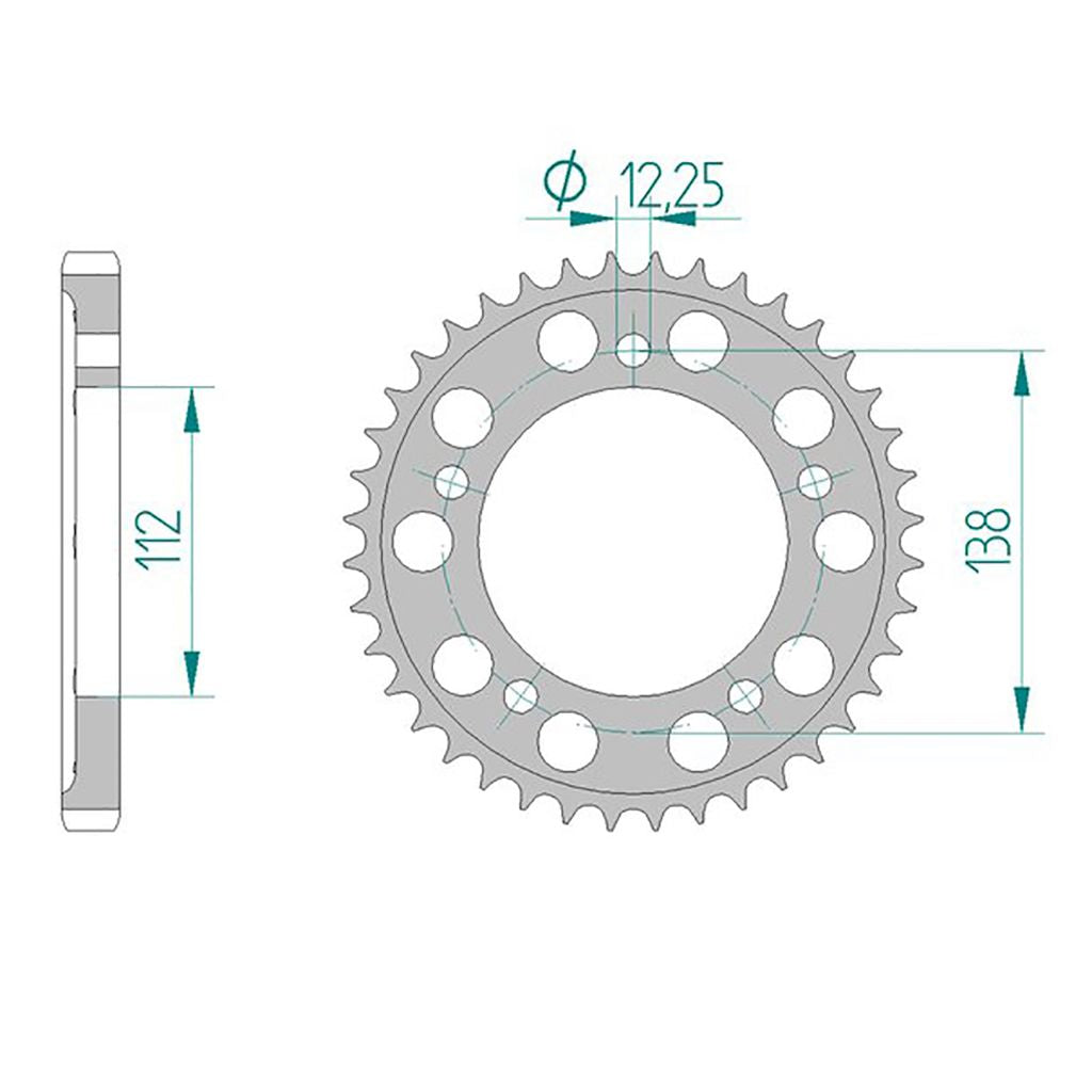 AFAM Kettenrad ALU #530 43 Zähne