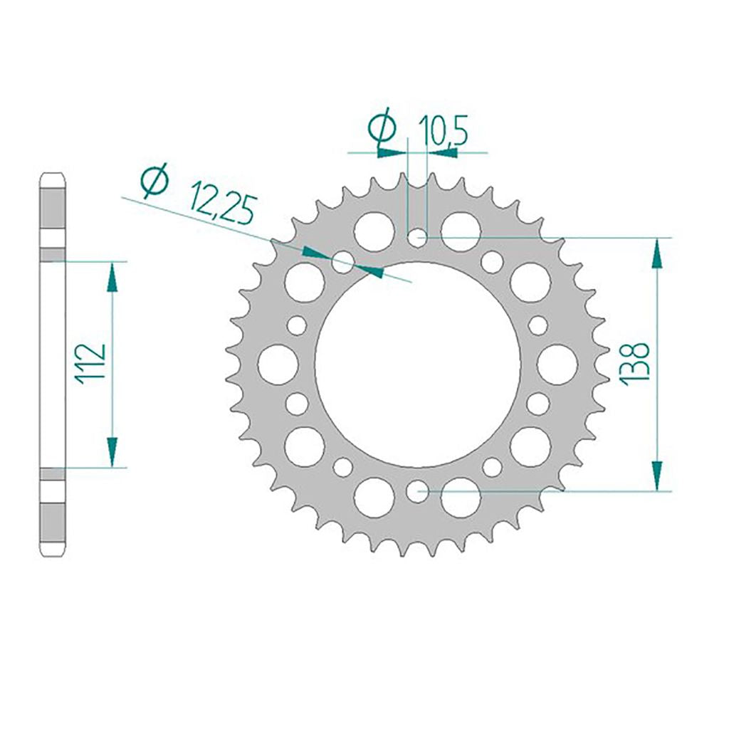 AFAM Kettenrad ALU #520 52 Zähne