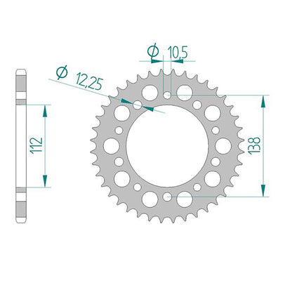 AFAM Kettenrad ALU #520 52 Zähne
