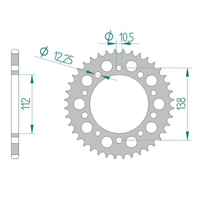 AFAM Kettenrad ALU #520 40 Zähne