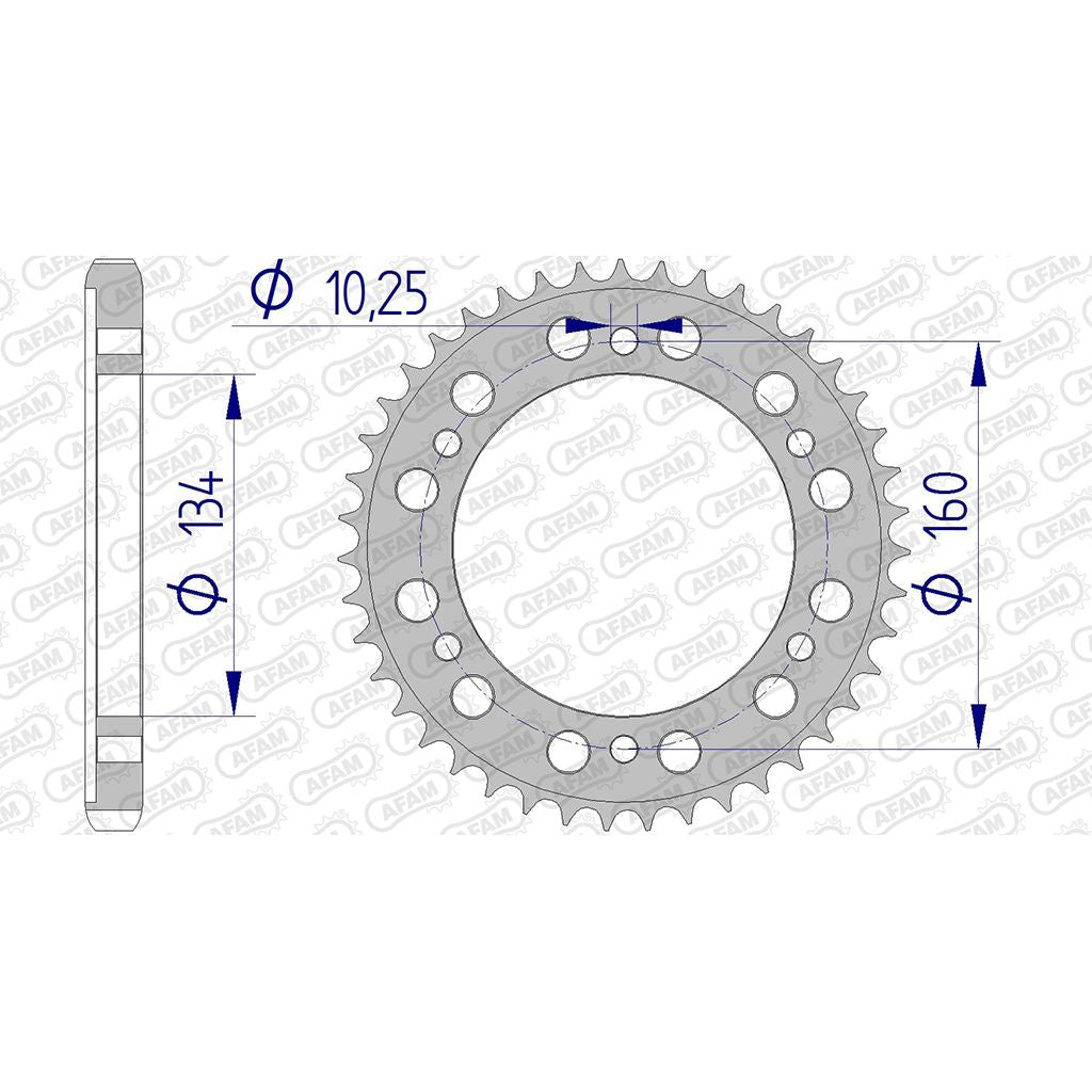 AFAM Kettenrad ALU #530 45 Zähne