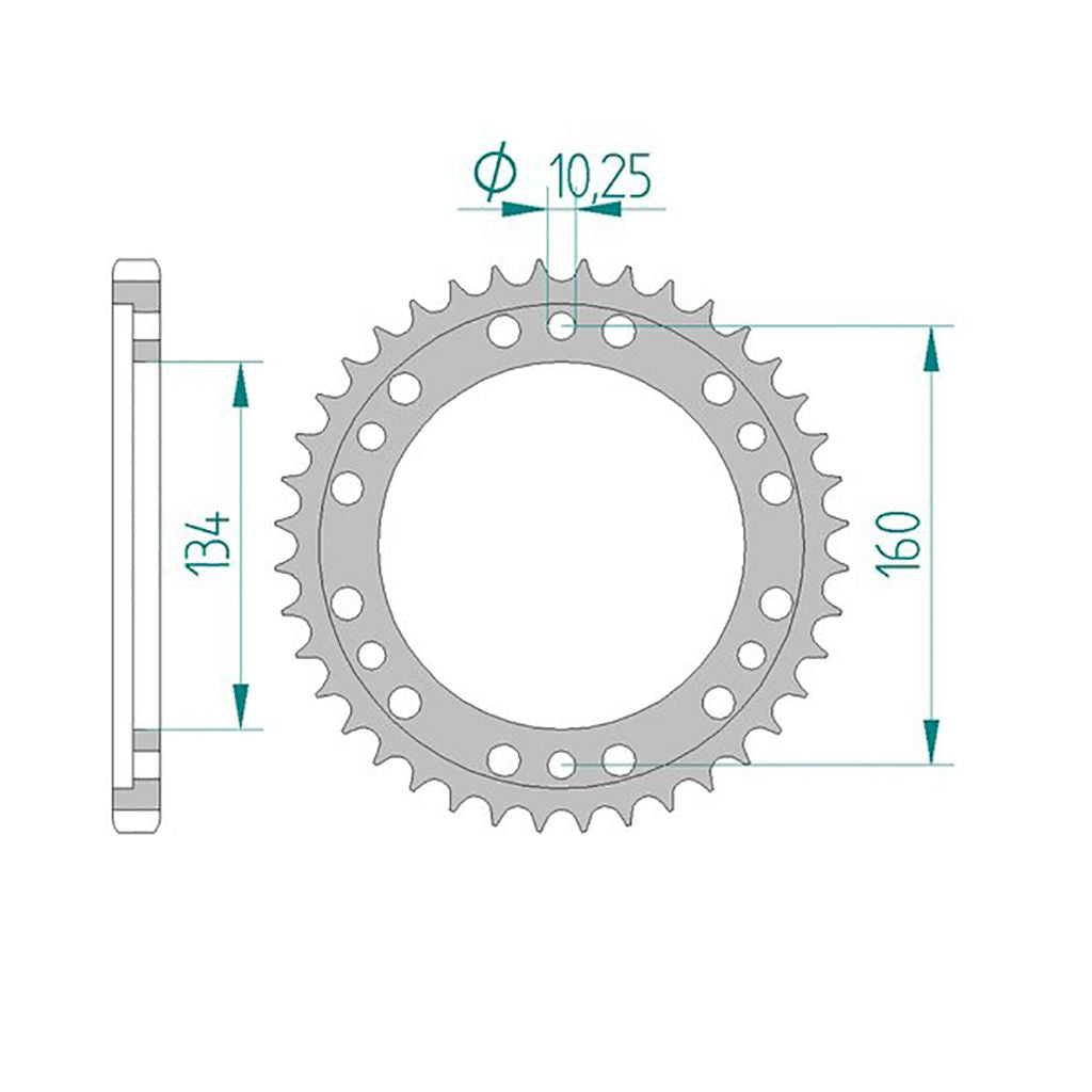 AFAM Kettenrad ALU #525 42 Zähne