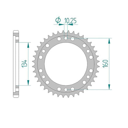 AFAM Kettenrad ALU #525 42 Zähne