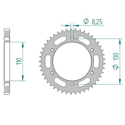 DID Kettensatz für Yamaha YBR 250 08-11 428 D Kettenkit