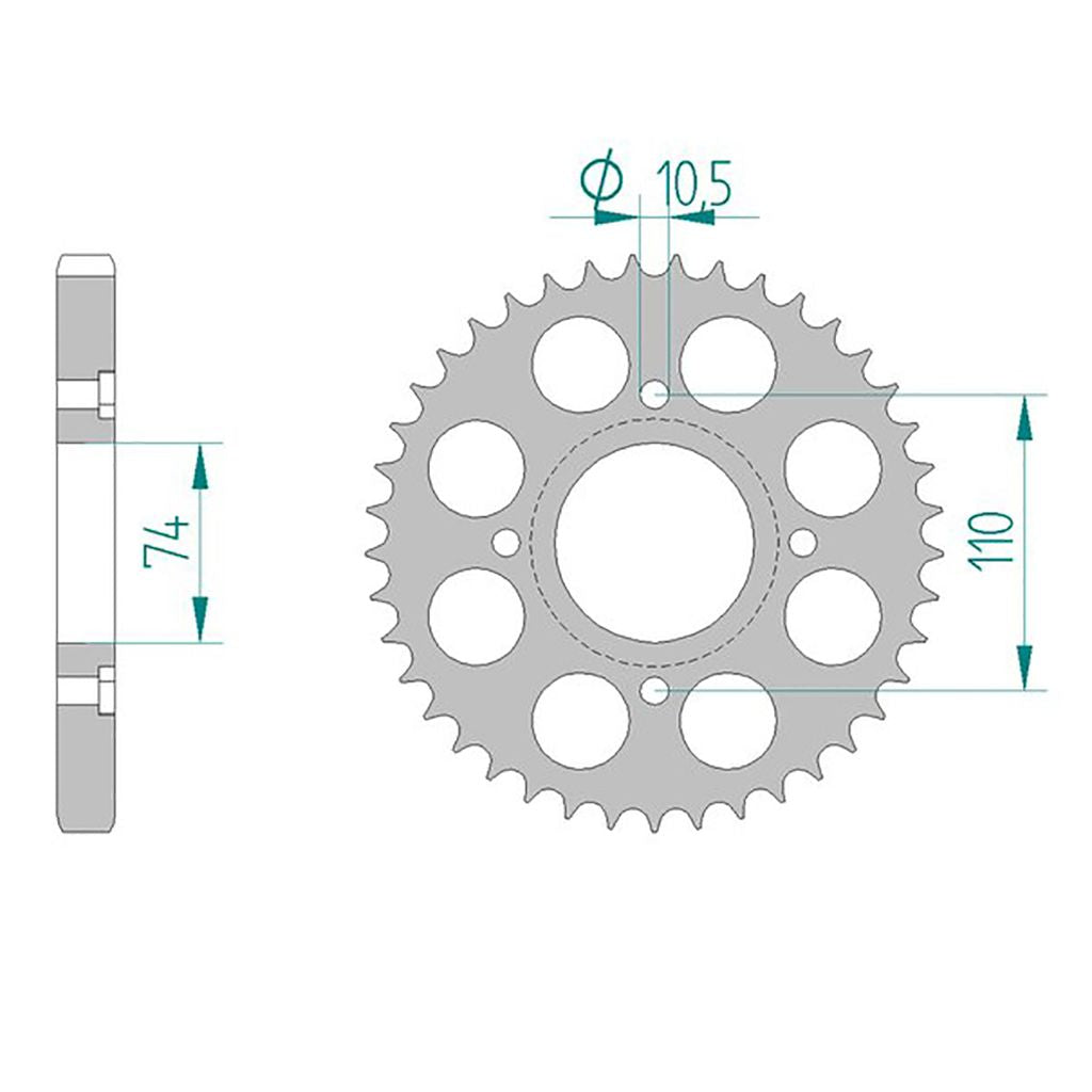 AFAM Kettensatz für Yamaha RD 250 LC 80-85 530 XSR2G Kettenkit