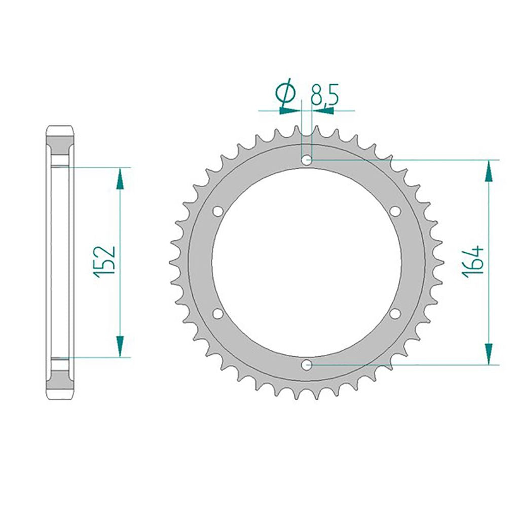 AFAM Kettensatz für Yamaha SR 500 SP (Scheibenbremse) 87-91 530 XMR3 Kettenkit