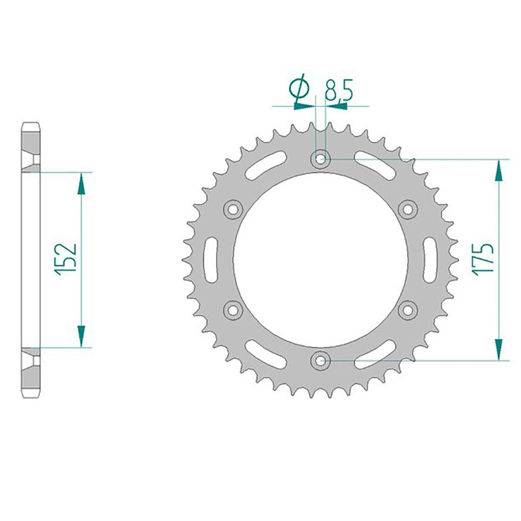 AFAM Kettenrad STAHL #520 50 Zähne