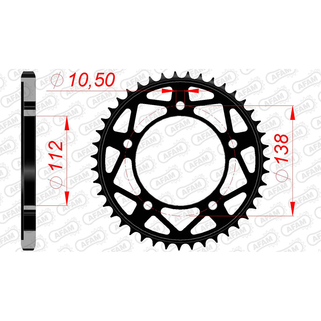 AFAM Kettenrad STAHL #525 43 Zähne