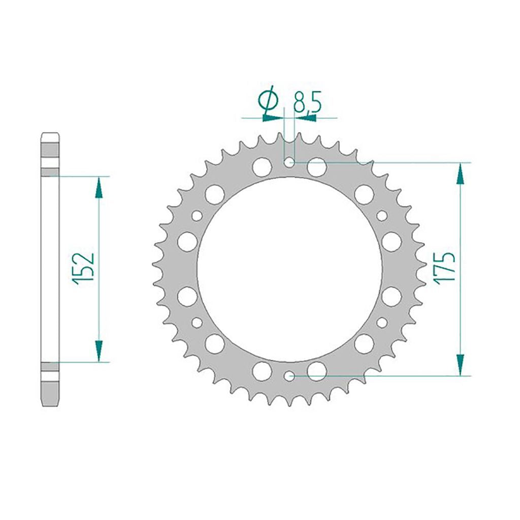 AFAM Kettenrad ALU #520 52 Zähne