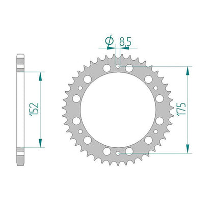 AFAM Kettenrad ALU #520 52 Zähne