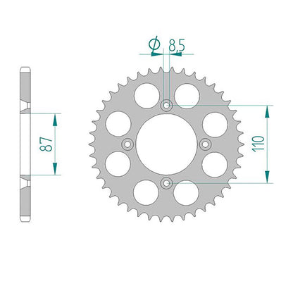 AFAM Kettensatz für Yamaha TY 250 84-87 520 XMR3 Kettenkit