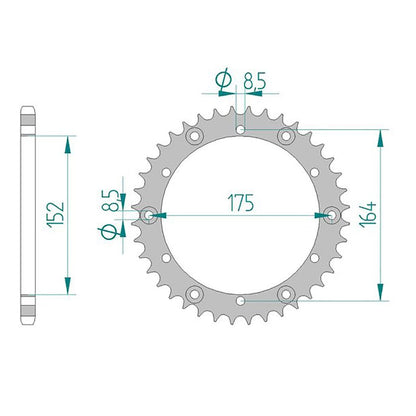 AFAM Kettenrad ALU #520 40 Zähne