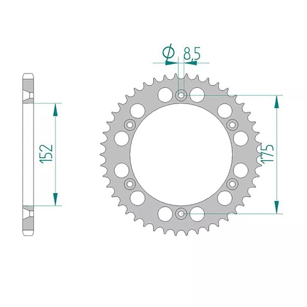 AFAM Kettenrad ALU #520 52 Zähne