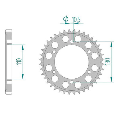AFAM Kettenrad ALU #530 YZF R1 48 Zähne