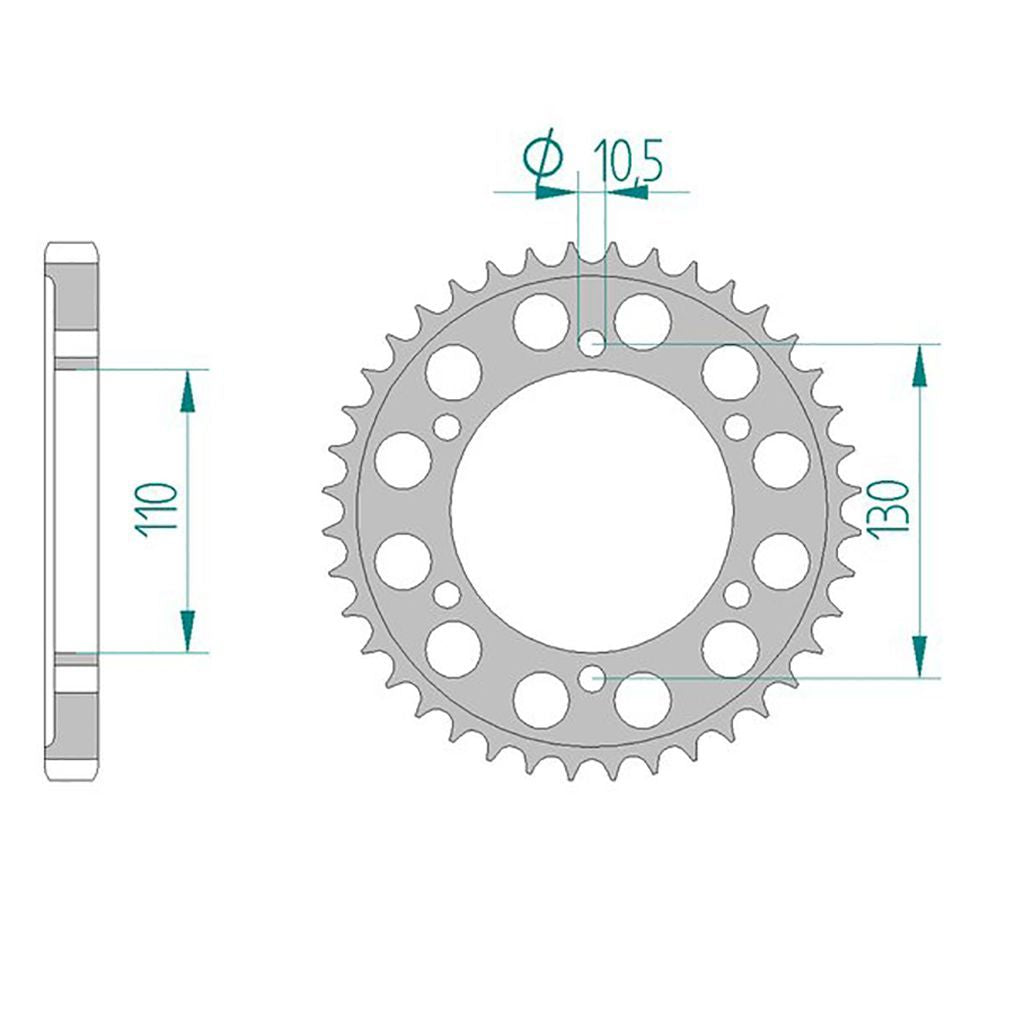 AFAM Kettenrad ALU #530 YZF R1 41 Zähne