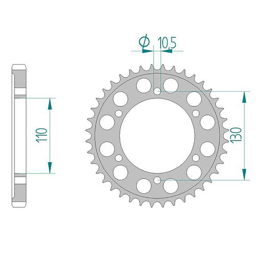 AFAM Kettenrad ALU #530 YZF R1 41 Zähne