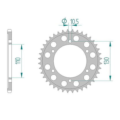 AFAM Kettenrad ALU #520 48 Zähne