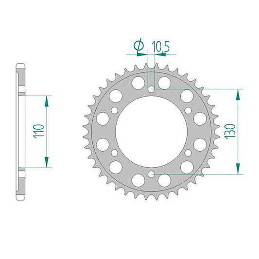 AFAM Kettenrad ALU #520 40 Zähne