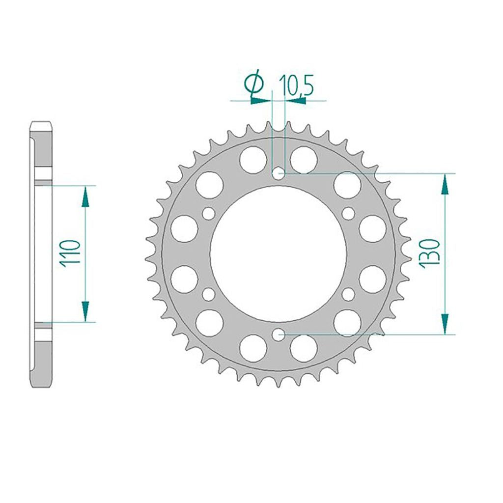 AFAM Kettenrad ALU #525 42 Zähne