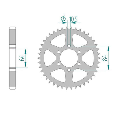 AFAM Kettenrad STAHL #530 33 Zähne