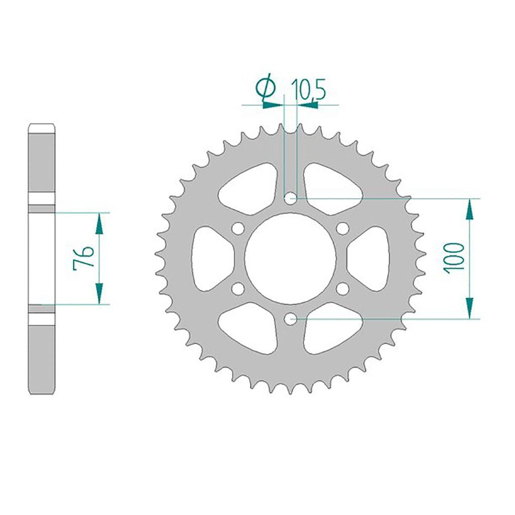 AFAM Kettenrad STAHL #530 38 Zähne