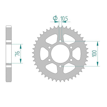 AFAM Kettenrad STAHL #530 38 Zähne