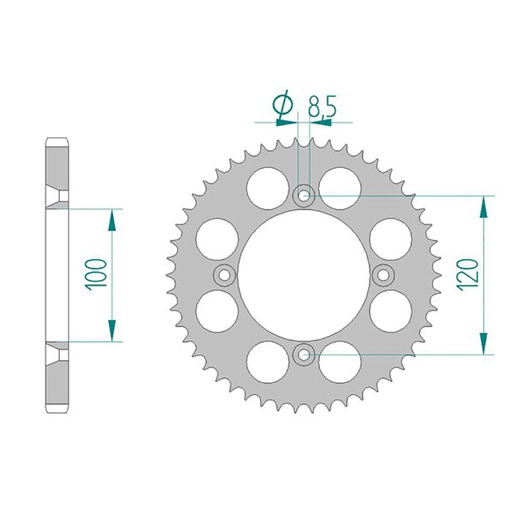 AFAM Kettenrad ALU #428 51 Zähne