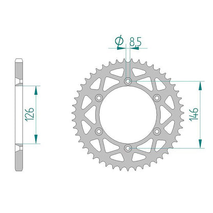 AFAM Kettenrad ALU #520 44 Zähne