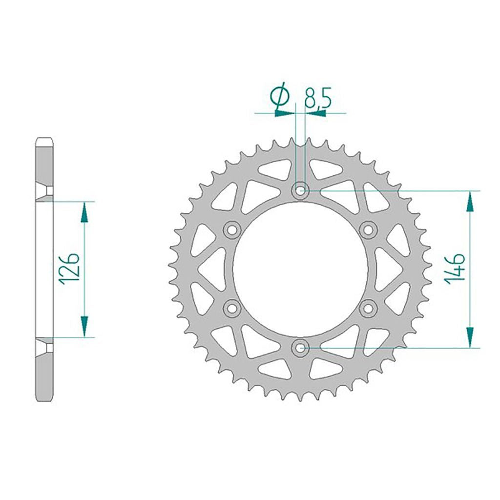 AFAM Kettenrad ALU #520 49 Zähne