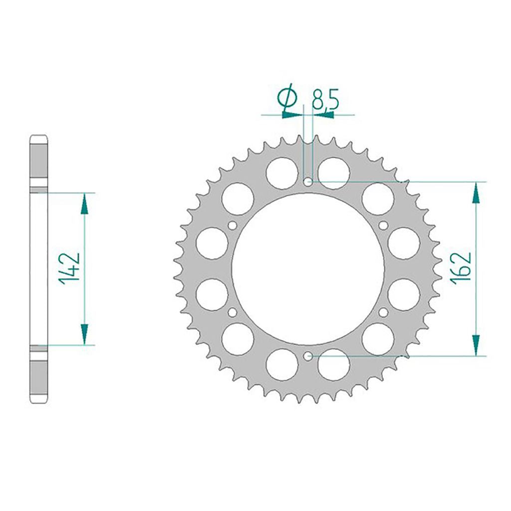 AFAM Kettenrad ALU #520 48 Zähne