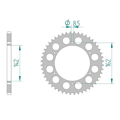 AFAM Kettenrad ALU #520 48 Zähne
