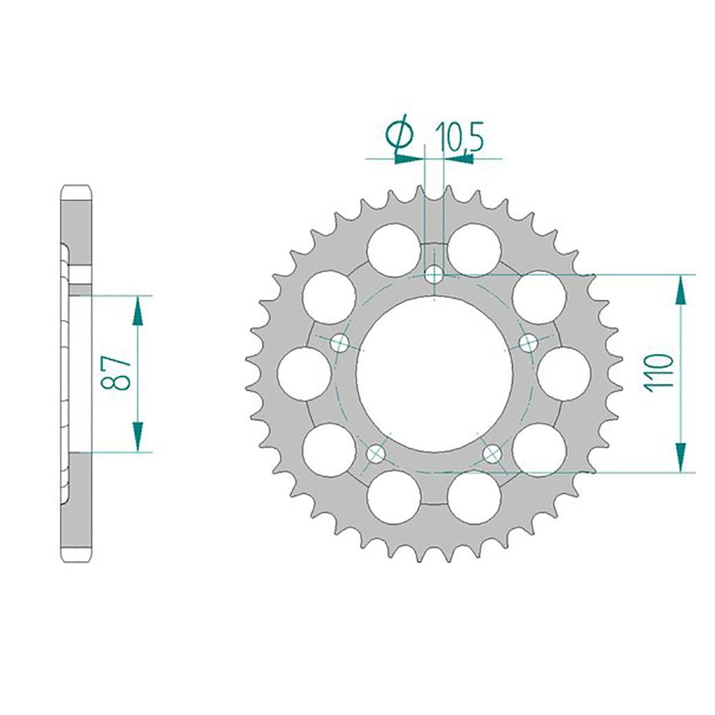 AFAM Kettensatz für Suzuki SV 650 99-02 525 XHR3G Kettenkit