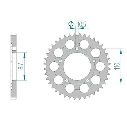 AFAM Kettensatz für Suzuki SV 650 SA ABS 08-09 525 XHR3G Kettenkit