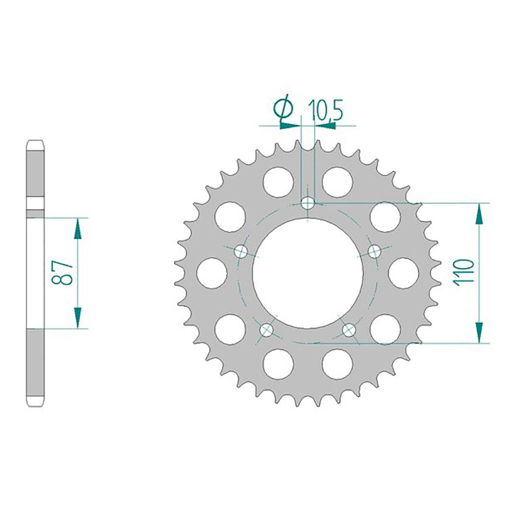 AFAM Kettenrad ALU #520 48 Zähne