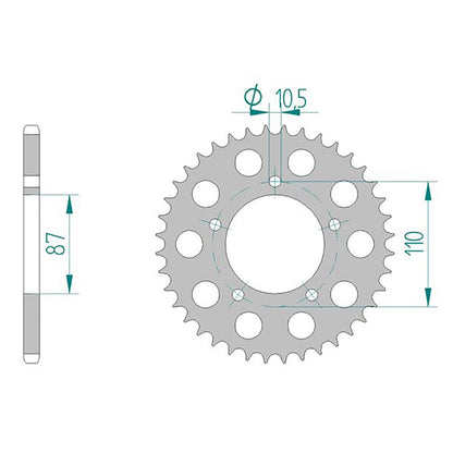 AFAM Kettenrad ALU #520 48 Zähne