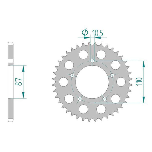 AFAM Kettenrad ALU #520 39 Zähne