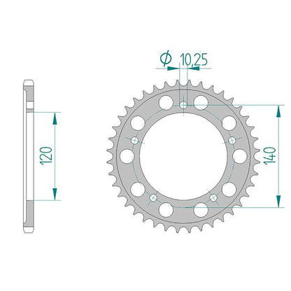 AFAM Kettenrad ALU #520 42 Zähne