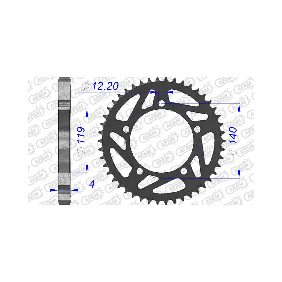 AFAM Kettenrad ALU #520 43 Zähne