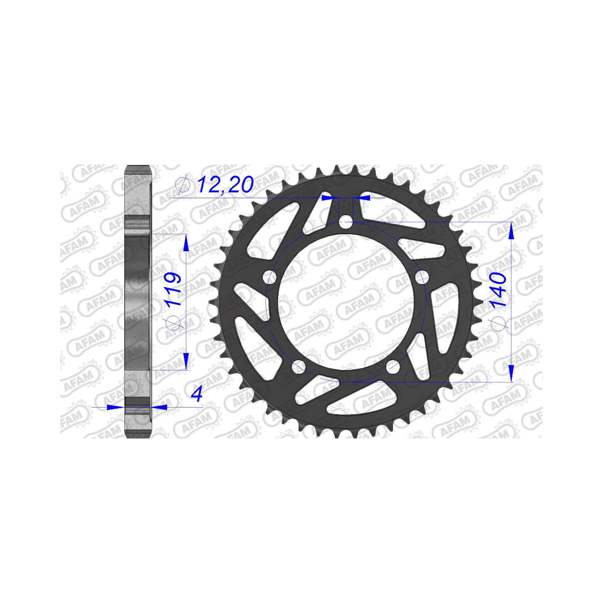 AFAM Kettenrad ALU #520 45 Zähne