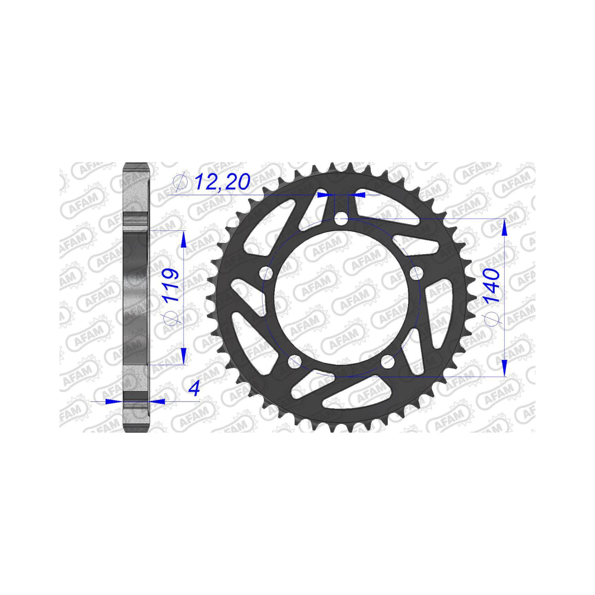 AFAM Kettenrad ALU #520 46 Zähne