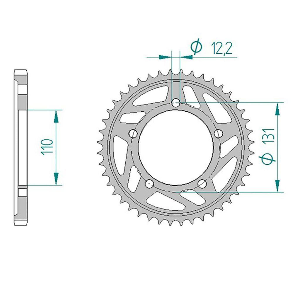 AFAM Kettenrad ALU #525 42 Zähne