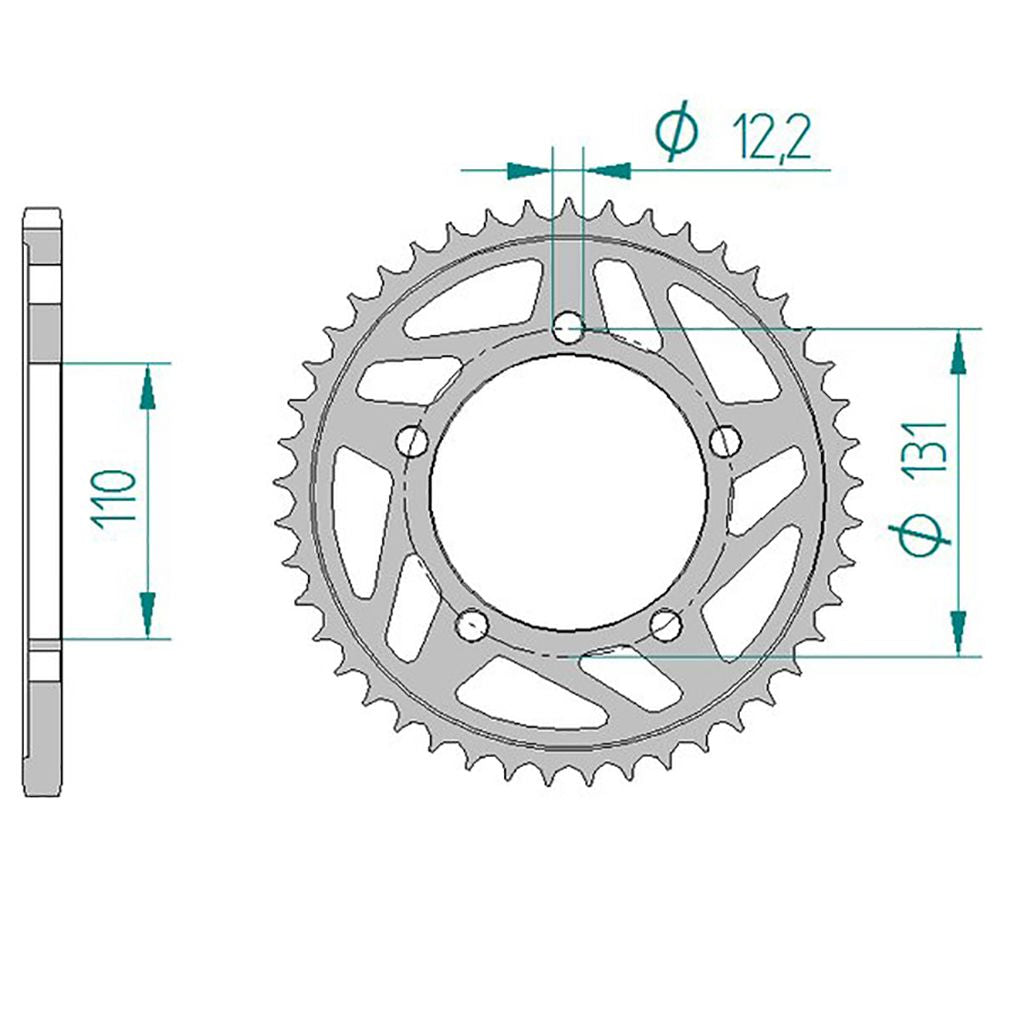 AFAM Kettenrad ALU #520 44 Zähne