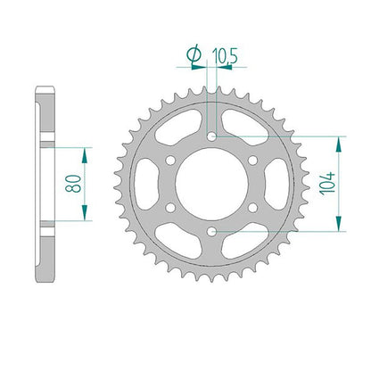 AFAM Kettenrad STAHL #530 41 Zähne