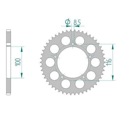 DID Kettensatz für Kawasaki KX 60 93-99 420 NZ3 Kettenkit