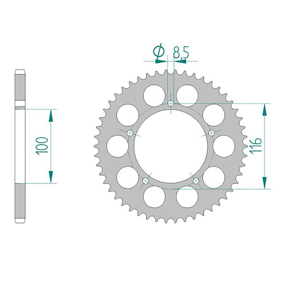 AFAM Kettensatz für Kawasaki KX 60 93-99 420 R1G Kettenkit