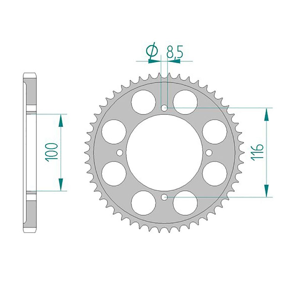 AFAM Kettenrad ALU #428 50 Zähne