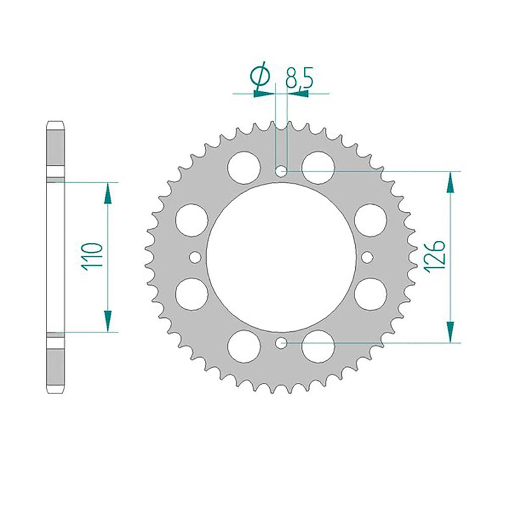DID Kettensatz für Kawasaki KX 65 00-01 420 D Kettenkit